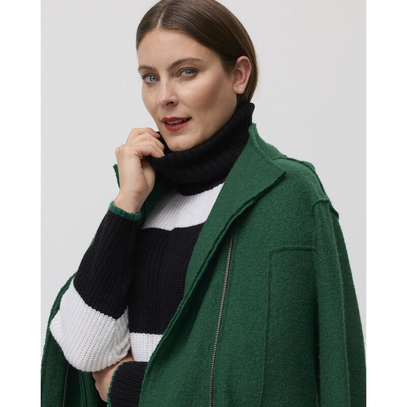 Marco Polo Collared Boiled Wool Coat image number 6